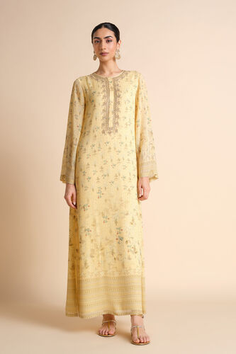 Hana Printed Kaftan - Yellow, Yellow, image 1